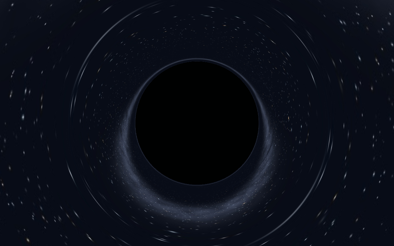 The black-hole shadow and a distorted star field